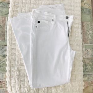 BRAND NEW AG petite Abbey ankle white skinny jeans